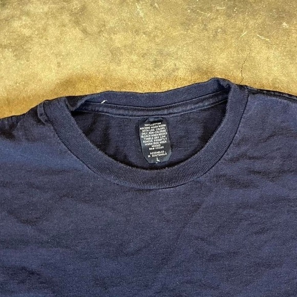 Vintage 90s Navy blue embroidered "World's Greatest Grandpa" T-shirt men's Large - Picture 3 of 6